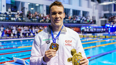 Bernhard Reitshammer mit Gold-Medaille